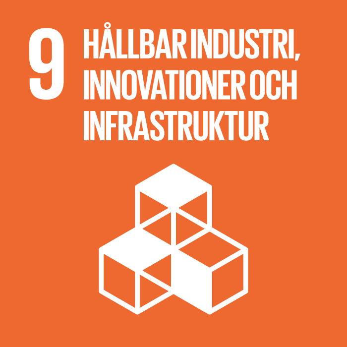 Ikon för Globala målen 9 - Hållbar industri, innovationer och infrastruktur