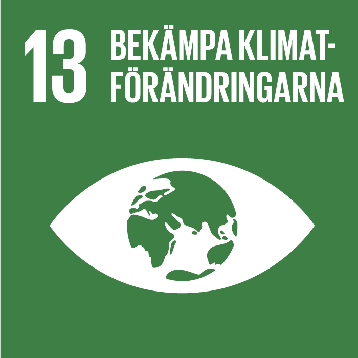 Globala målen - ikon för mål 13: Bekämpa klimatförändringarna